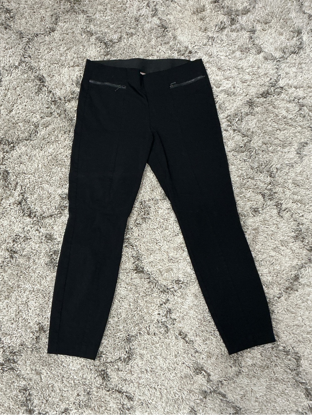 Black Women's Pull On Ponte Ankle Pants